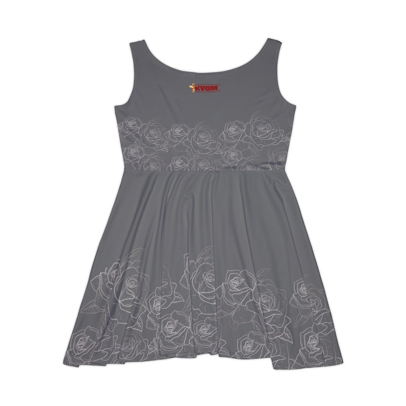 IAM Precious In His Sight Women's Skater Dress Grey & Red-KVOM