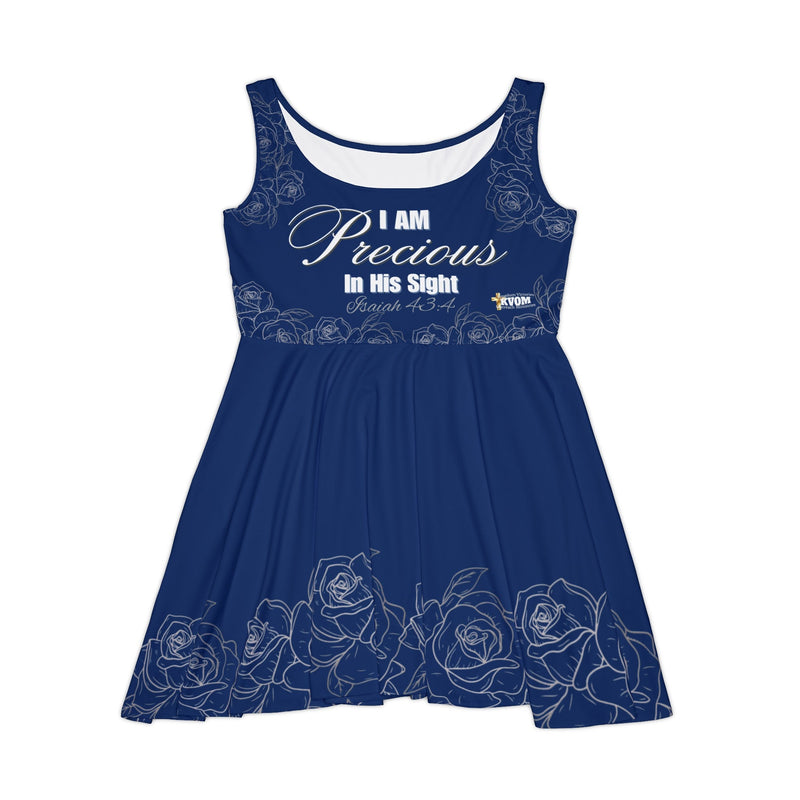 IAM Precious In His Sight Women's Skater Dress Royal Blue-KVOM