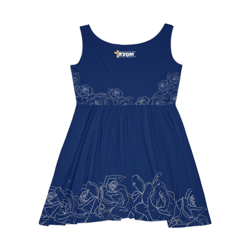 IAM Precious In His Sight Women's Skater Dress Royal Blue-KVOM