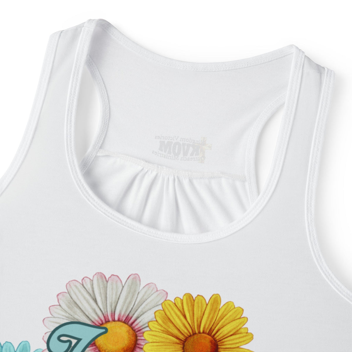 Jesus Is So Groovy Daisies Women's Tank Top White-KVOM