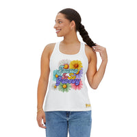 Jesus Is So Groovy Daisies Women's Tank Top White-KVOM