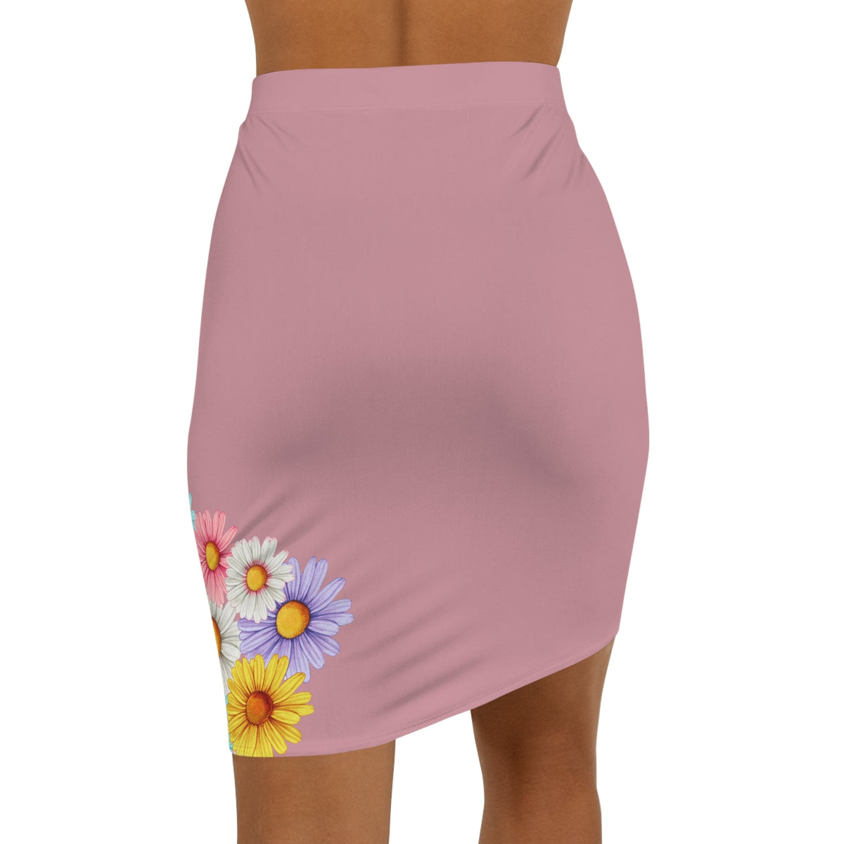 Jesus Is So Groovy Women's Mid-Waist Pencil Skirt Mauve-KVOM