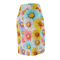 Jesus Is So Groovy Women's Pencil Skirt Daisy Skirt-KVOM