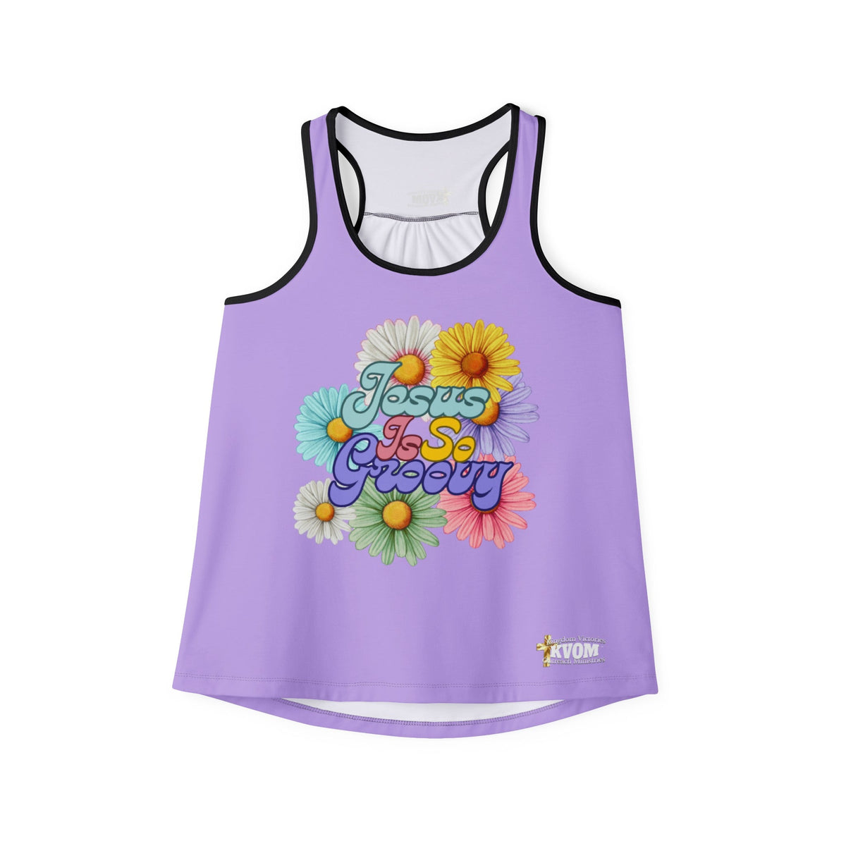 Jesus Is So Groovy Women's Tank Top Lt Purple-KVOM