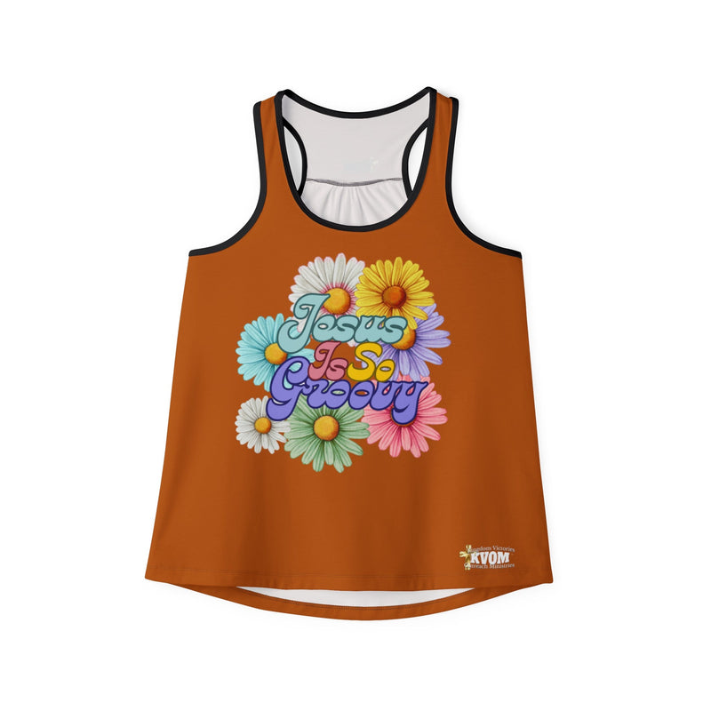 Jesus Is So Groovy Women's Tank Top Sable-KVOM