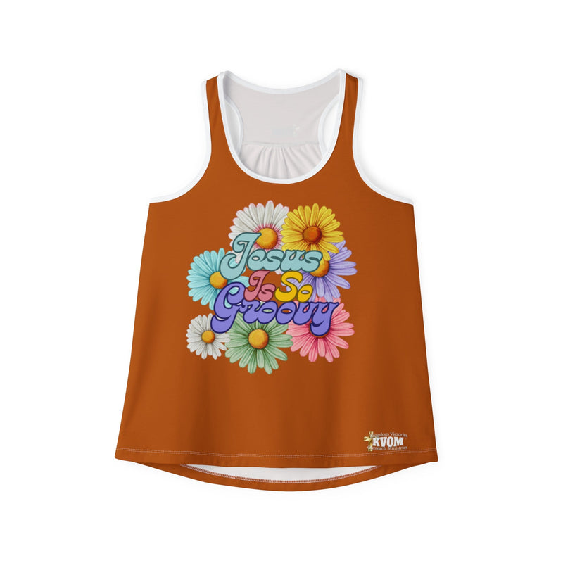 Jesus Is So Groovy Women's Tank Top Sable-KVOM