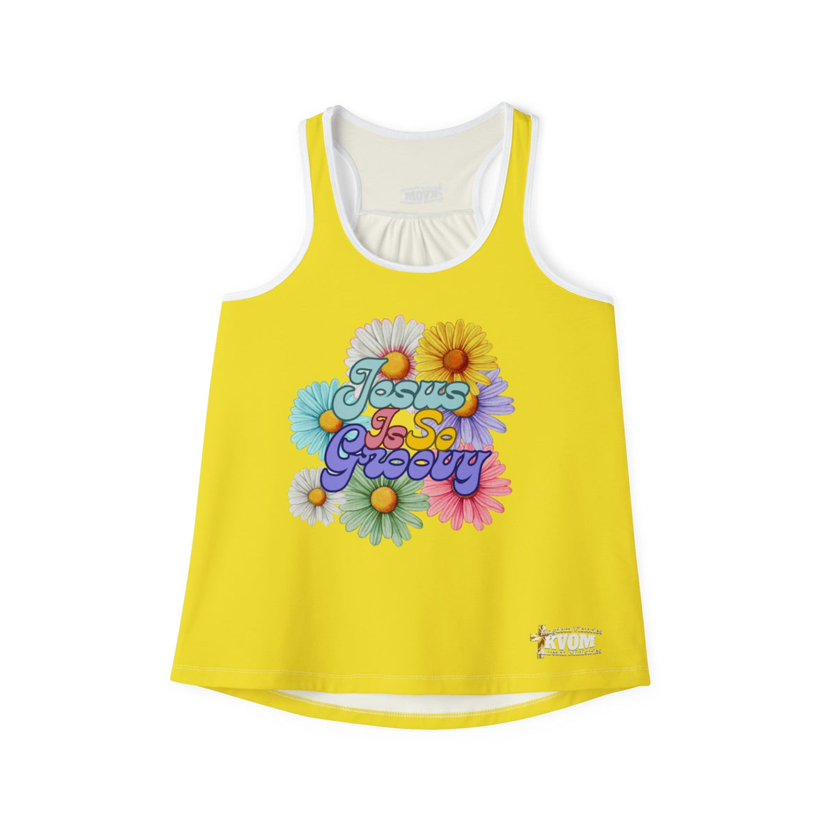 Jesus Is So Groovy Women's Tank Top Yellow-KVOM