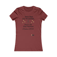 Jesus Says I'm Wonderful Women's Fitted Shirt-KVOM