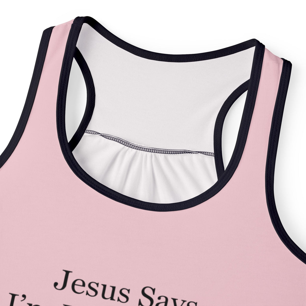 Jesus Says I'm Wonderful Women's Tank Top, Dainty Pink-KVOM; KVOM Christian Clothing; Women’s Clothing; Women's Vintage Clothing; Dainty Vintage; Women’s T-Shirts; Hoodies Sale; Ladies Tops; Ladies Dresses; Floral Tops; Floral Dresses; Flower Clothes; Activewear; Glorious; Psalms; Blessings On Blessings; Teens Clothing; Christian Book Store; Girl’s Clothing Sale; Mother’s Day Sale; Gifts For Sister; Christian Gifts; Gifts for Daughter; Spring Sale; Clearance Sale; Jesus; Christ Is King; Holy Ghost; God Got 