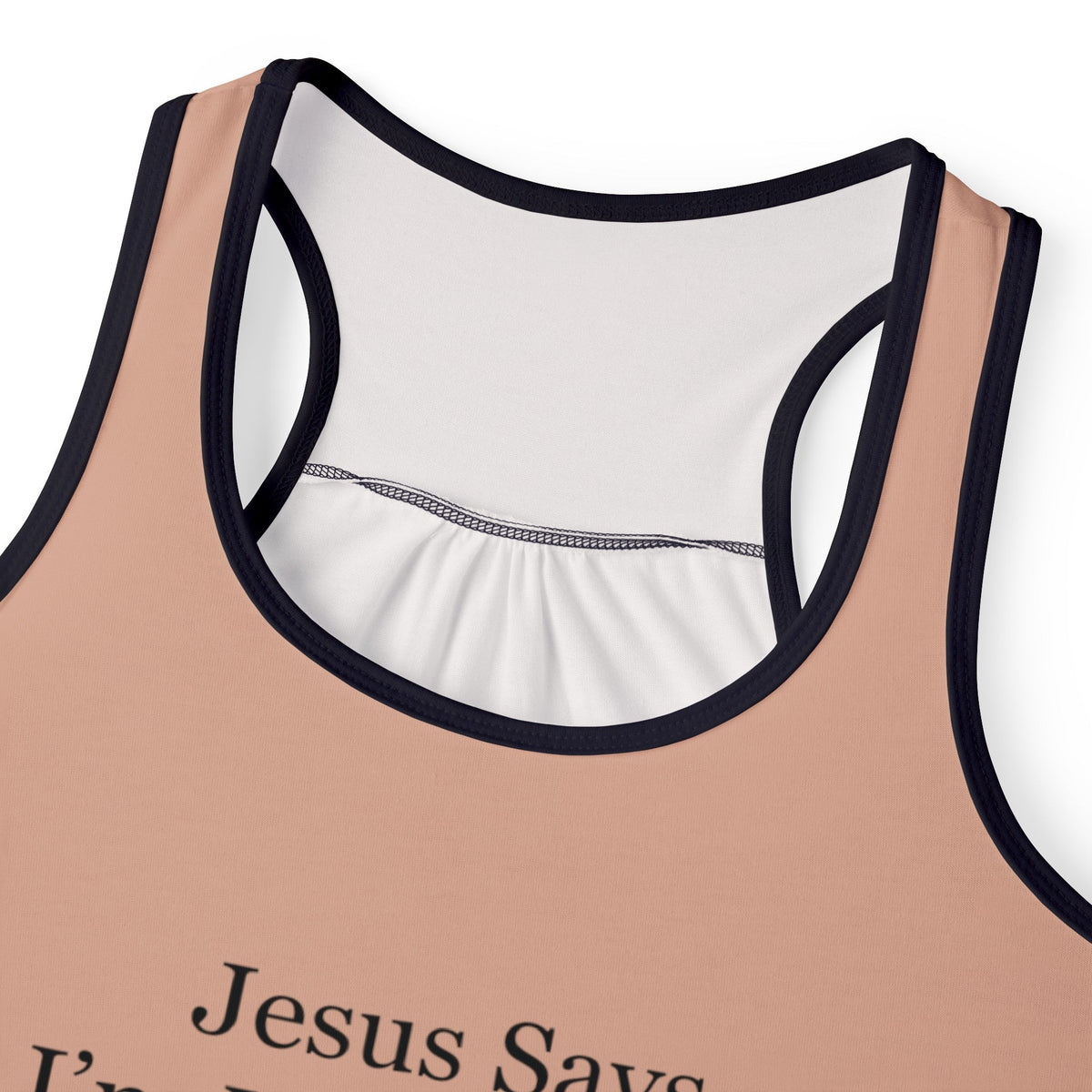 Jesus Says I'm Wonderful Women's Tank Top, English Peach-KVOM; KVOM Christian Clothing; Women’s Clothing; Women's Vintage Clothing; Dainty Vintage; Women’s T-Shirts; Hoodies Sale; Ladies Tops; Ladies Dresses; Floral Tops; Floral Dresses; Flower Clothes; Activewear; Glorious; Psalms; Blessings On Blessings; Teens Clothing; Christian Book Store; Girl’s Clothing Sale; Mother’s Day Sale; Gifts For Sister; Christian Gifts; Gifts for Daughter; Spring Sale; Clearance Sale; Jesus; Christ Is King; Holy Ghost; God Go