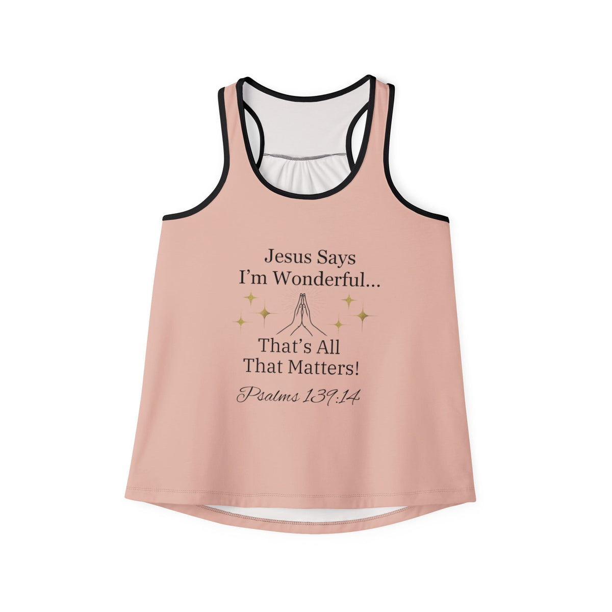 Jesus Says I'm Wonderful Women's Tank Top, Nude Croquette-KVOM; KVOM Christian Clothing; Women’s Clothing; Women's Vintage Clothing; Dainty Vintage; Women’s T-Shirts; Hoodies Sale; Ladies Tops; Ladies Dresses; Floral Tops; Floral Dresses; Flower Clothes; Activewear; Glorious; Psalms; Blessings On Blessings; Teens Clothing; Christian Book Store; Girl’s Clothing Sale; Mother’s Day Sale; Gifts For Sister; Christian Gifts; Gifts for Daughter; Spring Sale; Clearance Sale; Jesus; Christ Is King; Holy Ghost; God G