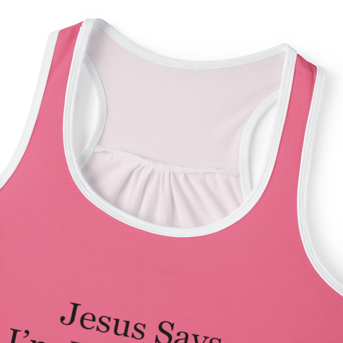 Jesus Says I'm Wonderful Women's Tank Top, Vintage Pink-KVOM; KVOM Christian Clothing; Women’s Clothing; Women's Vintage Clothing; Dainty Vintage; Women’s T-Shirts; Hoodies Sale; Ladies Tops; Ladies Dresses; Floral Tops; Floral Dresses; Flower Clothes; Activewear; Glorious; Psalms; Blessings On Blessings; Teens Clothing; Christian Book Store; Girl’s Clothing Sale; Mother’s Day Sale; Gifts For Sister; Christian Gifts; Gifts for Daughter; Spring Sale; Clearance Sale; Jesus; Christ Is King; Holy Ghost; God Got