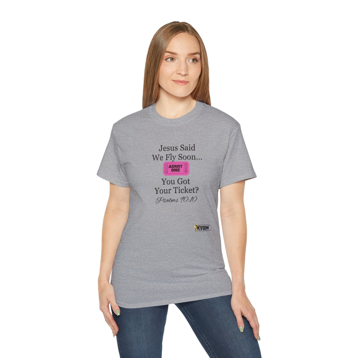 Jesus Says We Fly Soon Ticket? Unisex Relaxed T-Shirt-KVOM