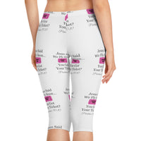 Jesus Says We Fly Soon Ticket? Women's Leggings, White-KVOM