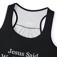 Jesus Says We Fly Soon Ticket? Women's Tank Top Black-KVOM