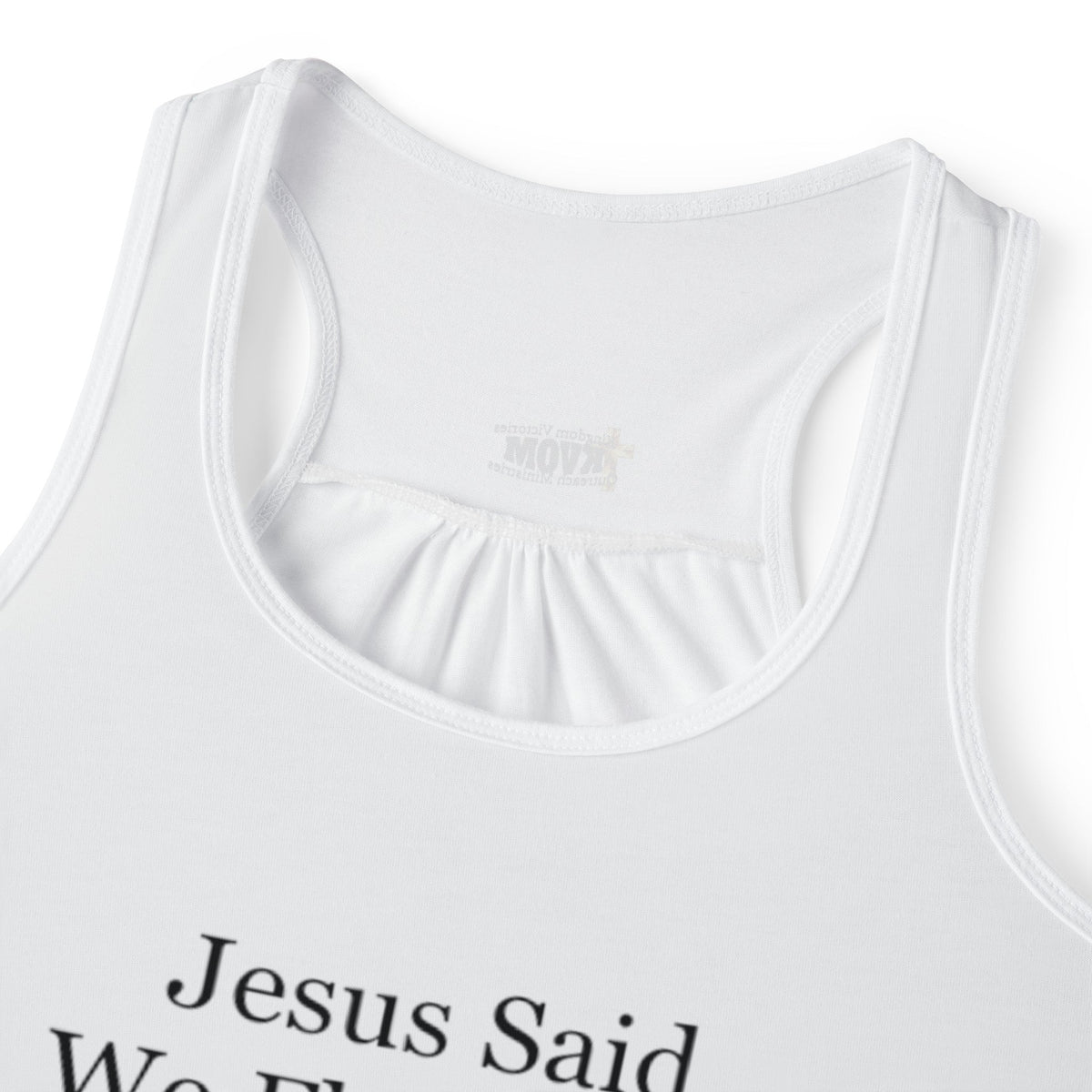 Jesus Says We Fly Soon Ticket? Women's Tank Top White-KVOM