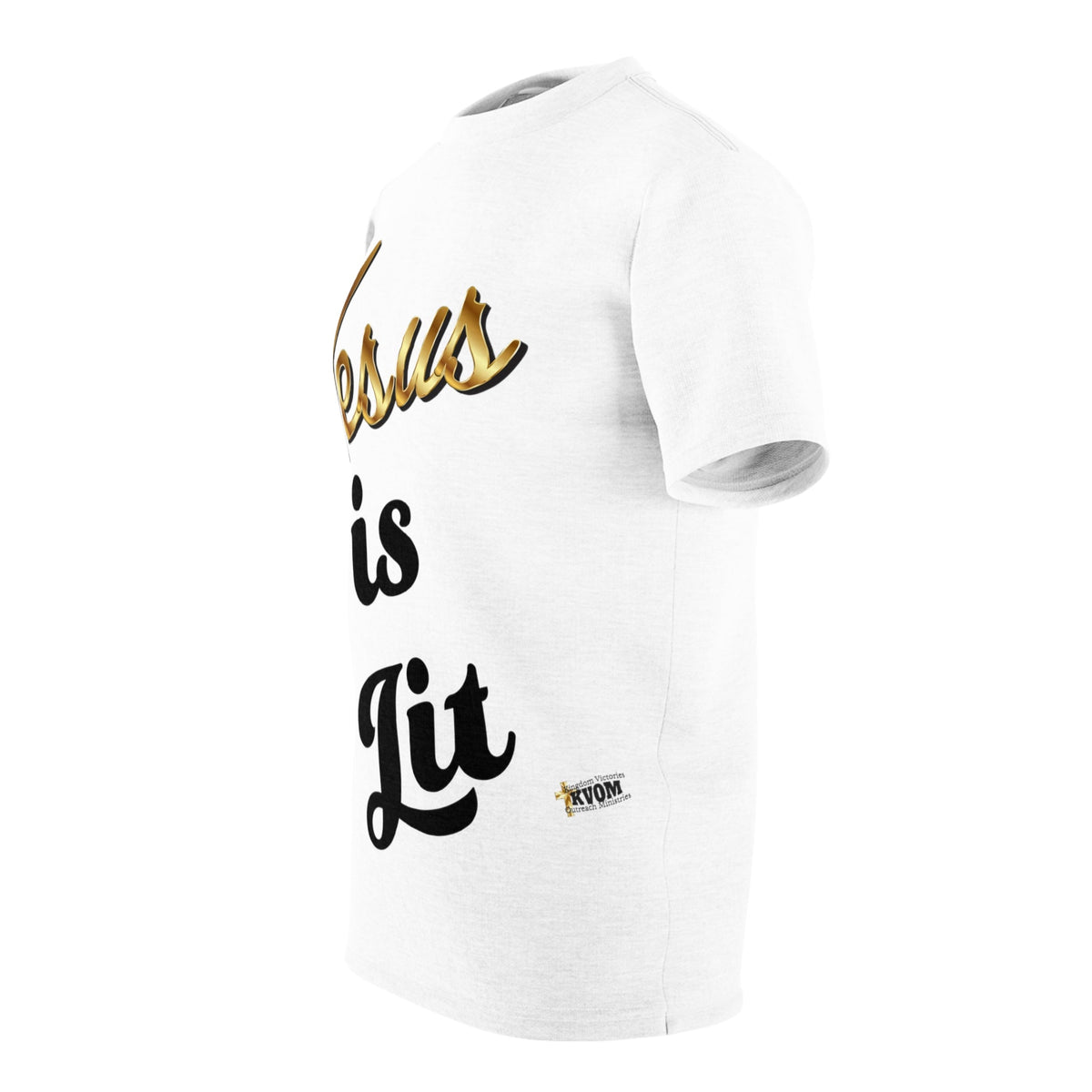 Jesus is Lit Branded Men's T-Shirt, Regular Fit-KVOM KVOM Christian Clothing; Women’s Clothing; Women’s T-Shirts; Men's Clothing; Men's T-Shirts, Hoodies Sale; Ladies Tops; Ladies Dresses; Floral Tops; Floral Dresses; Flower Clothes; Activewear; Glorious; Psalms; Blessings On Blessings; Teens Clothing; Christian Book Store; Girl’s Clothing Sale; Mother’s Day Sale; Gifts For Sister; Christian Gifts; Gifts for Daughter; Spring Sale; Clearance Sale; Jesus; Christ Is King; Holy Ghost; God Got Me; Spiritual Warr