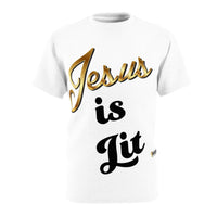 Jesus is Lit Branded Men's T-Shirt, Regular Fit-KVOM KVOM Christian Clothing; Women’s Clothing; Women’s T-Shirts; Men's Clothing; Men's T-Shirts, Hoodies Sale; Ladies Tops; Ladies Dresses; Floral Tops; Floral Dresses; Flower Clothes; Activewear; Glorious; Psalms; Blessings On Blessings; Teens Clothing; Christian Book Store; Girl’s Clothing Sale; Mother’s Day Sale; Gifts For Sister; Christian Gifts; Gifts for Daughter; Spring Sale; Clearance Sale; Jesus; Christ Is King; Holy Ghost; God Got Me; Spiritual Warr