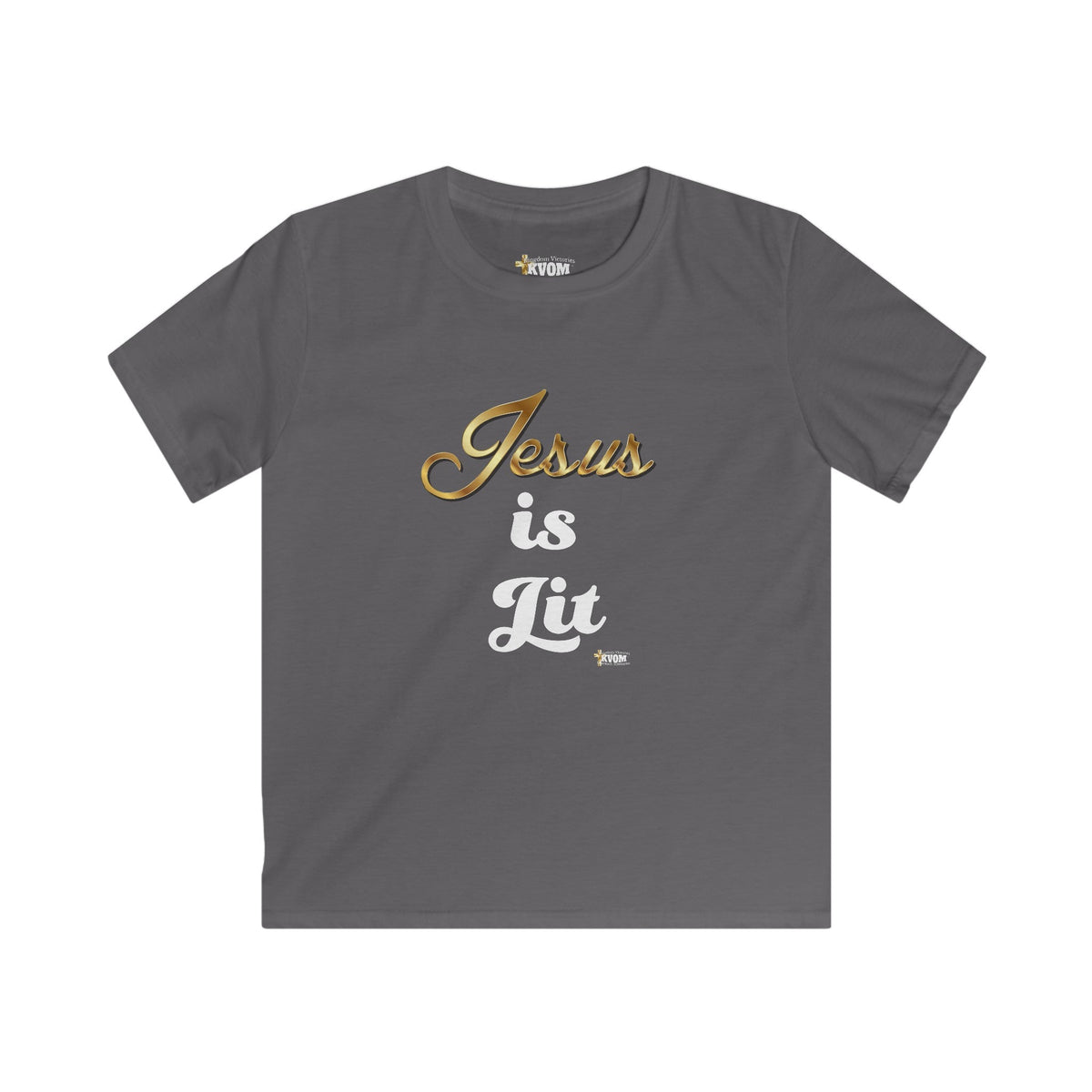 Jesus is Lit Kids Relaxed Fit T-Shirt-KVOM KVOM Christian Clothing; Women’s Clothing; Women’s T-Shirts; Men's Clothing; Men's T-Shirts, Hoodies Sale; Ladies Tops; Ladies Dresses; Floral Tops; Floral Dresses; Flower Clothes; Activewear; Glorious; Psalms; Blessings On Blessings; Teens Clothing; Christian Book Store; Girl’s Clothing Sale; Mother’s Day Sale; Gifts For Sister; Christian Gifts; Gifts for Daughter; Spring Sale; Clearance Sale; Jesus; Christ Is King; Holy Ghost; God Got Me; Spiritual Warrior; Proph