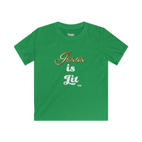 Jesus is Lit Kids Relaxed Fit T-Shirt-KVOM KVOM Christian Clothing; Women’s Clothing; Women’s T-Shirts; Men's Clothing; Men's T-Shirts, Hoodies Sale; Ladies Tops; Ladies Dresses; Floral Tops; Floral Dresses; Flower Clothes; Activewear; Glorious; Psalms; Blessings On Blessings; Teens Clothing; Christian Book Store; Girl’s Clothing Sale; Mother’s Day Sale; Gifts For Sister; Christian Gifts; Gifts for Daughter; Spring Sale; Clearance Sale; Jesus; Christ Is King; Holy Ghost; God Got Me; Spiritual Warrior; Proph