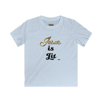 Jesus is Lit Kids Relaxed Fit T-Shirt-KVOM KVOM Christian Clothing; Women’s Clothing; Women’s T-Shirts; Men's Clothing; Men's T-Shirts, Hoodies Sale; Ladies Tops; Ladies Dresses; Floral Tops; Floral Dresses; Flower Clothes; Activewear; Glorious; Psalms; Blessings On Blessings; Teens Clothing; Christian Book Store; Girl’s Clothing Sale; Mother’s Day Sale; Gifts For Sister; Christian Gifts; Gifts for Daughter; Spring Sale; Clearance Sale; Jesus; Christ Is King; Holy Ghost; God Got Me; Spiritual Warrior; Proph