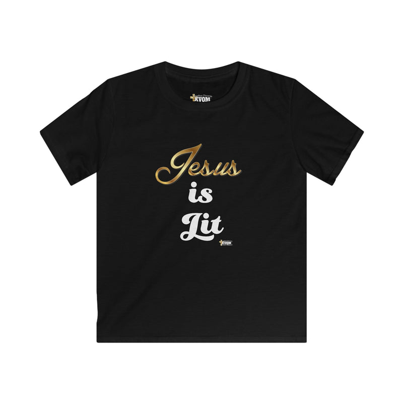 Jesus is Lit Kids Relaxed Fit T-Shirt-KVOM KVOM Christian Clothing; Women’s Clothing; Women’s T-Shirts; Men's Clothing; Men's T-Shirts, Hoodies Sale; Ladies Tops; Ladies Dresses; Floral Tops; Floral Dresses; Flower Clothes; Activewear; Glorious; Psalms; Blessings On Blessings; Teens Clothing; Christian Book Store; Girl’s Clothing Sale; Mother’s Day Sale; Gifts For Sister; Christian Gifts; Gifts for Daughter; Spring Sale; Clearance Sale; Jesus; Christ Is King; Holy Ghost; God Got Me; Spiritual Warrior; Proph