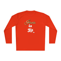 Jesus is Lit Men's Activewear Long Sleeve T-Shirt-KVOM KVOM Christian Clothing; Women’s Clothing; Women’s T-Shirts; Men's Clothing; Men's T-Shirts, Hoodies Sale; Ladies Tops; Ladies Dresses; Floral Tops; Floral Dresses; Flower Clothes; Activewear; Glorious; Psalms; Blessings On Blessings; Teens Clothing; Christian Book Store; Girl’s Clothing Sale; Mother’s Day Sale; Gifts For Sister; Christian Gifts; Gifts for Daughter; Spring Sale; Clearance Sale; Jesus; Christ Is King; Holy Ghost; God Got Me; Spiritual Wa