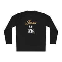 Jesus is Lit Men's Activewear Long Sleeve T-Shirt-KVOM KVOM Christian Clothing; Women’s Clothing; Women’s T-Shirts; Men's Clothing; Men's T-Shirts, Hoodies Sale; Ladies Tops; Ladies Dresses; Floral Tops; Floral Dresses; Flower Clothes; Activewear; Glorious; Psalms; Blessings On Blessings; Teens Clothing; Christian Book Store; Girl’s Clothing Sale; Mother’s Day Sale; Gifts For Sister; Christian Gifts; Gifts for Daughter; Spring Sale; Clearance Sale; Jesus; Christ Is King; Holy Ghost; God Got Me; Spiritual Wa