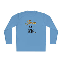 Jesus is Lit Men's Activewear Long Sleeve T-Shirt-KVOM KVOM Christian Clothing; Women’s Clothing; Women’s T-Shirts; Men's Clothing; Men's T-Shirts, Hoodies Sale; Ladies Tops; Ladies Dresses; Floral Tops; Floral Dresses; Flower Clothes; Activewear; Glorious; Psalms; Blessings On Blessings; Teens Clothing; Christian Book Store; Girl’s Clothing Sale; Mother’s Day Sale; Gifts For Sister; Christian Gifts; Gifts for Daughter; Spring Sale; Clearance Sale; Jesus; Christ Is King; Holy Ghost; God Got Me; Spiritual Wa