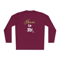 Jesus is Lit Men's Activewear Long Sleeve T-Shirt-KVOM KVOM Christian Clothing; Women’s Clothing; Women’s T-Shirts; Men's Clothing; Men's T-Shirts, Hoodies Sale; Ladies Tops; Ladies Dresses; Floral Tops; Floral Dresses; Flower Clothes; Activewear; Glorious; Psalms; Blessings On Blessings; Teens Clothing; Christian Book Store; Girl’s Clothing Sale; Mother’s Day Sale; Gifts For Sister; Christian Gifts; Gifts for Daughter; Spring Sale; Clearance Sale; Jesus; Christ Is King; Holy Ghost; God Got Me; Spiritual Wa