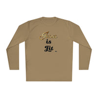 Jesus is Lit Men's Activewear Long Sleeve T-Shirt-KVOM KVOM Christian Clothing; Women’s Clothing; Women’s T-Shirts; Men's Clothing; Men's T-Shirts, Hoodies Sale; Ladies Tops; Ladies Dresses; Floral Tops; Floral Dresses; Flower Clothes; Activewear; Glorious; Psalms; Blessings On Blessings; Teens Clothing; Christian Book Store; Girl’s Clothing Sale; Mother’s Day Sale; Gifts For Sister; Christian Gifts; Gifts for Daughter; Spring Sale; Clearance Sale; Jesus; Christ Is King; Holy Ghost; God Got Me; Spiritual Wa