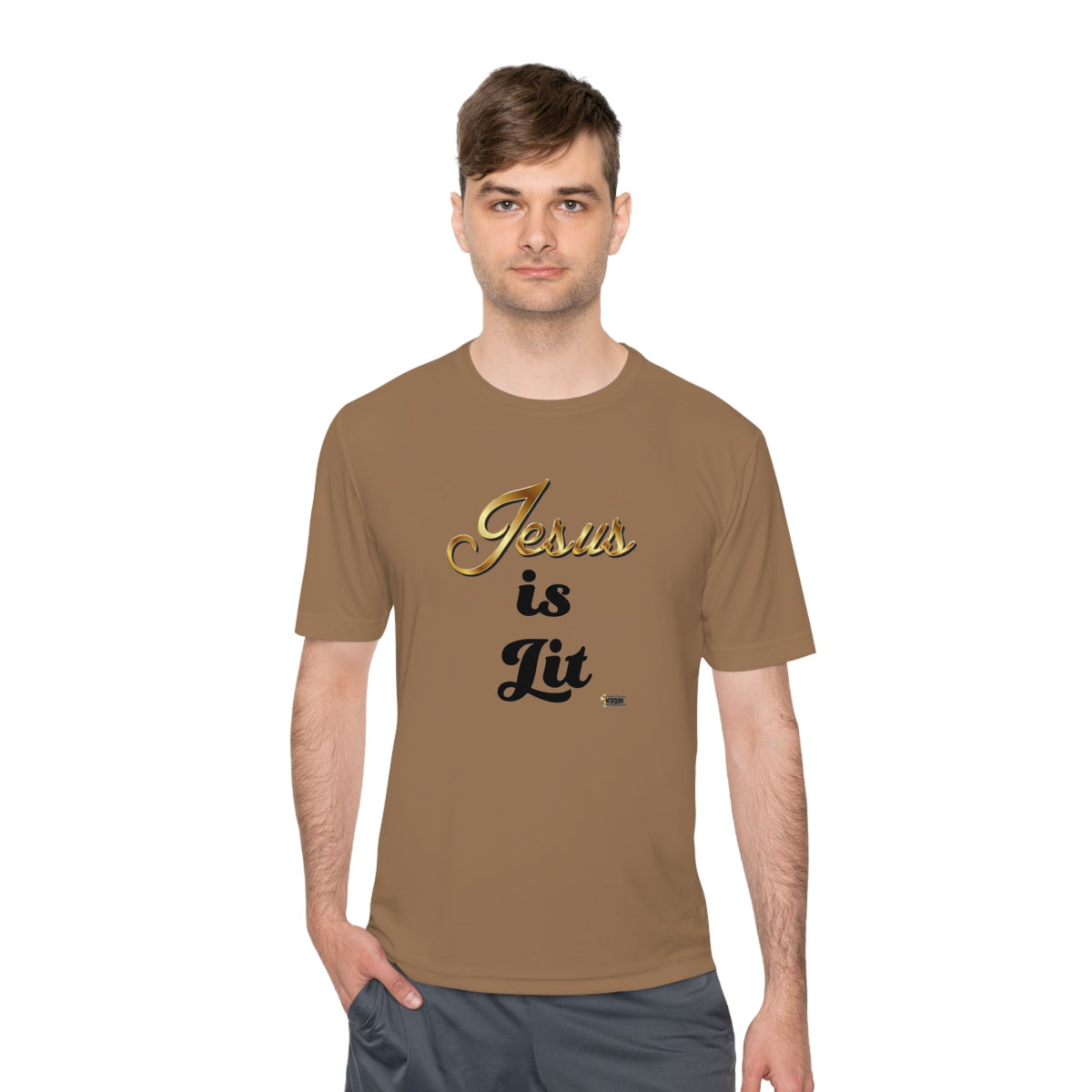 Jesus is Lit Men's Moisture Wicking Sports Tee-KVOM KVOM Christian Clothing; Women’s Clothing; Women’s T-Shirts; Men's Clothing; Men's T-Shirts, Hoodies Sale; Ladies Tops; Ladies Dresses; Floral Tops; Floral Dresses; Flower Clothes; Activewear; Glorious; Psalms; Blessings On Blessings; Teens Clothing; Christian Book Store; Girl’s Clothing Sale; Mother’s Day Sale; Gifts For Sister; Christian Gifts; Gifts for Daughter; Spring Sale; Clearance Sale; Jesus; Christ Is King; Holy Ghost; God Got Me; Spiritual Warri