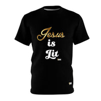 Jesus is Lit Men's T-Shirt, Regular Fit-KVOM KVOM Christian Clothing; Women’s Clothing; Women’s T-Shirts; Men's Clothing; Men's T-Shirts, Hoodies Sale; Ladies Tops; Ladies Dresses; Floral Tops; Floral Dresses; Flower Clothes; Activewear; Glorious; Psalms; Blessings On Blessings; Teens Clothing; Christian Book Store; Girl’s Clothing Sale; Mother’s Day Sale; Gifts For Sister; Christian Gifts; Gifts for Daughter; Spring Sale; Clearance Sale; Jesus; Christ Is King; Holy Ghost; God Got Me; Spiritual Warrior; Pro