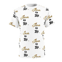 Jesus is Lit Patterned Men's T-Shirt, Regular Fit-KVOM KVOM Christian Clothing; Women’s Clothing; Women’s T-Shirts; Men's Clothing; Men's T-Shirts, Hoodies Sale; Ladies Tops; Ladies Dresses; Floral Tops; Floral Dresses; Flower Clothes; Activewear; Glorious; Psalms; Blessings On Blessings; Teens Clothing; Christian Book Store; Girl’s Clothing Sale; Mother’s Day Sale; Gifts For Sister; Christian Gifts; Gifts for Daughter; Spring Sale; Clearance Sale; Jesus; Christ Is King; Holy Ghost; God Got Me; Spiritual Wa