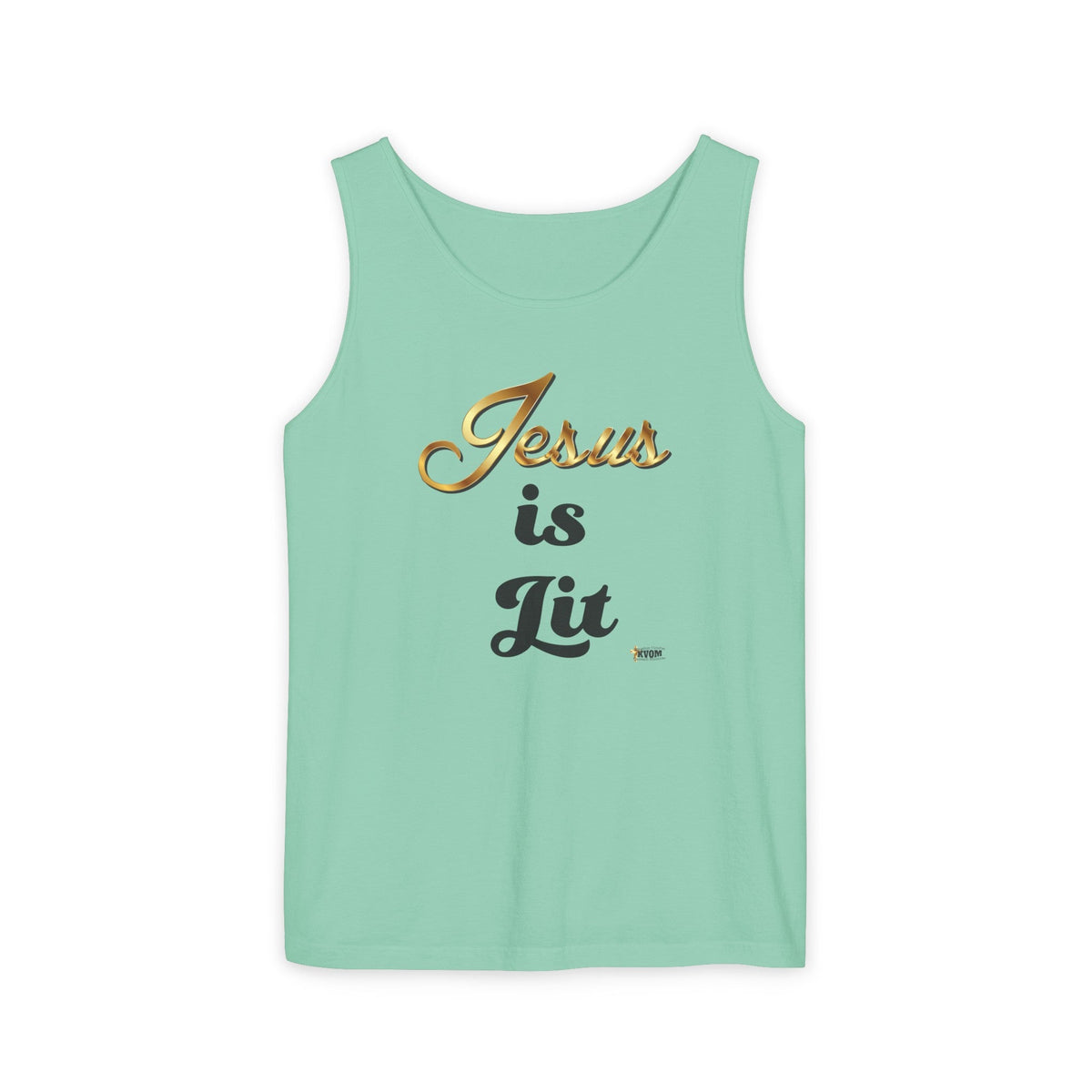 Jesus is Lit Unisex Garment-Dyed Tank Top-KVOM KVOM Christian Clothing; Women’s Clothing; Women’s T-Shirts; Men's Clothing; Men's T-Shirts, Hoodies Sale; Ladies Tops; Ladies Dresses; Floral Tops; Floral Dresses; Flower Clothes; Activewear; Glorious; Psalms; Blessings On Blessings; Teens Clothing; Christian Book Store; Girl’s Clothing Sale; Mother’s Day Sale; Gifts For Sister; Christian Gifts; Gifts for Daughter; Spring Sale; Clearance Sale; Jesus; Christ Is King; Holy Ghost; God Got Me; Spiritual Warrior; P