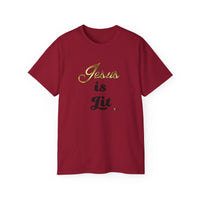 Jesus is Lit Unisex Ultra Cotton Tee-KVOM KVOM Christian Clothing; Women’s Clothing; Women’s T-Shirts; Men's Clothing; Men's T-Shirts, Hoodies Sale; Ladies Tops; Ladies Dresses; Floral Tops; Floral Dresses; Flower Clothes; Activewear; Glorious; Psalms; Blessings On Blessings; Teens Clothing; Christian Book Store; Girl’s Clothing Sale; Mother’s Day Sale; Gifts For Sister; Christian Gifts; Gifts for Daughter; Spring Sale; Clearance Sale; Jesus; Christ Is King; Holy Ghost; God Got Me; Spiritual Warrior; Prophe