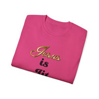 Jesus is Lit Unisex Ultra Cotton Tee-KVOM KVOM Christian Clothing; Women’s Clothing; Women’s T-Shirts; Men's Clothing; Men's T-Shirts, Hoodies Sale; Ladies Tops; Ladies Dresses; Floral Tops; Floral Dresses; Flower Clothes; Activewear; Glorious; Psalms; Blessings On Blessings; Teens Clothing; Christian Book Store; Girl’s Clothing Sale; Mother’s Day Sale; Gifts For Sister; Christian Gifts; Gifts for Daughter; Spring Sale; Clearance Sale; Jesus; Christ Is King; Holy Ghost; God Got Me; Spiritual Warrior; Prophe