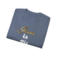 Jesus is Lit Unisex Ultra Cotton Tee-KVOM KVOM Christian Clothing; Women’s Clothing; Women’s T-Shirts; Men's Clothing; Men's T-Shirts, Hoodies Sale; Ladies Tops; Ladies Dresses; Floral Tops; Floral Dresses; Flower Clothes; Activewear; Glorious; Psalms; Blessings On Blessings; Teens Clothing; Christian Book Store; Girl’s Clothing Sale; Mother’s Day Sale; Gifts For Sister; Christian Gifts; Gifts for Daughter; Spring Sale; Clearance Sale; Jesus; Christ Is King; Holy Ghost; God Got Me; Spiritual Warrior; Prophe