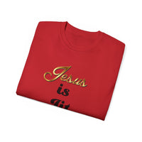 Jesus is Lit Unisex Ultra Cotton Tee-KVOM KVOM Christian Clothing; Women’s Clothing; Women’s T-Shirts; Men's Clothing; Men's T-Shirts, Hoodies Sale; Ladies Tops; Ladies Dresses; Floral Tops; Floral Dresses; Flower Clothes; Activewear; Glorious; Psalms; Blessings On Blessings; Teens Clothing; Christian Book Store; Girl’s Clothing Sale; Mother’s Day Sale; Gifts For Sister; Christian Gifts; Gifts for Daughter; Spring Sale; Clearance Sale; Jesus; Christ Is King; Holy Ghost; God Got Me; Spiritual Warrior; Prophe