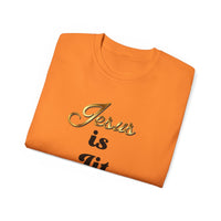 Jesus is Lit Unisex Ultra Cotton Tee-KVOM KVOM Christian Clothing; Women’s Clothing; Women’s T-Shirts; Men's Clothing; Men's T-Shirts, Hoodies Sale; Ladies Tops; Ladies Dresses; Floral Tops; Floral Dresses; Flower Clothes; Activewear; Glorious; Psalms; Blessings On Blessings; Teens Clothing; Christian Book Store; Girl’s Clothing Sale; Mother’s Day Sale; Gifts For Sister; Christian Gifts; Gifts for Daughter; Spring Sale; Clearance Sale; Jesus; Christ Is King; Holy Ghost; God Got Me; Spiritual Warrior; Prophe