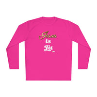 Jesus is Lit Women's Activewear Long Sleeve T-Shirt-KVOM KVOM Christian Clothing; Women’s Clothing; Women’s T-Shirts; Men's Clothing; Men's T-Shirts, Hoodies Sale; Ladies Tops; Ladies Dresses; Floral Tops; Floral Dresses; Flower Clothes; Activewear; Glorious; Psalms; Blessings On Blessings; Teens Clothing; Christian Book Store; Girl’s Clothing Sale; Mother’s Day Sale; Gifts For Sister; Christian Gifts; Gifts for Daughter; Spring Sale; Clearance Sale; Jesus; Christ Is King; Holy Ghost; God Got Me; Spiritual 