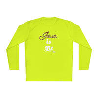 Jesus is Lit Women's Activewear Long Sleeve T-Shirt-KVOM KVOM Christian Clothing; Women’s Clothing; Women’s T-Shirts; Men's Clothing; Men's T-Shirts, Hoodies Sale; Ladies Tops; Ladies Dresses; Floral Tops; Floral Dresses; Flower Clothes; Activewear; Glorious; Psalms; Blessings On Blessings; Teens Clothing; Christian Book Store; Girl’s Clothing Sale; Mother’s Day Sale; Gifts For Sister; Christian Gifts; Gifts for Daughter; Spring Sale; Clearance Sale; Jesus; Christ Is King; Holy Ghost; God Got Me; Spiritual 