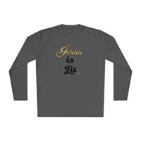 Jesus is Lit Women's Activewear Long Sleeve T-Shirt-KVOM KVOM Christian Clothing; Women’s Clothing; Women’s T-Shirts; Men's Clothing; Men's T-Shirts, Hoodies Sale; Ladies Tops; Ladies Dresses; Floral Tops; Floral Dresses; Flower Clothes; Activewear; Glorious; Psalms; Blessings On Blessings; Teens Clothing; Christian Book Store; Girl’s Clothing Sale; Mother’s Day Sale; Gifts For Sister; Christian Gifts; Gifts for Daughter; Spring Sale; Clearance Sale; Jesus; Christ Is King; Holy Ghost; God Got Me; Spiritual 