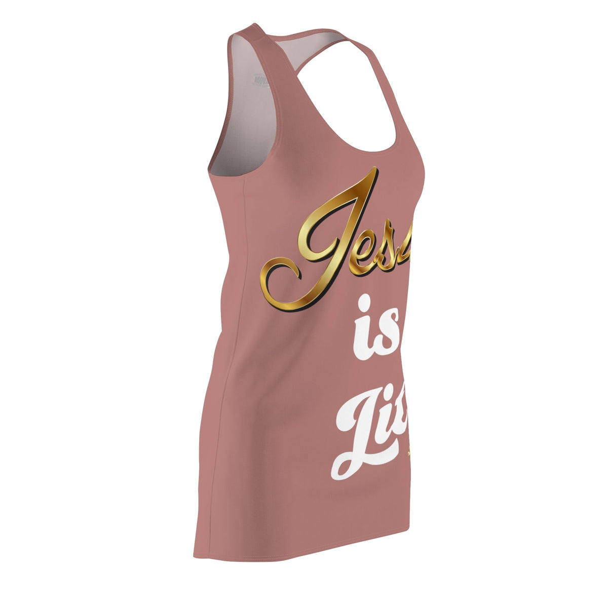 Jesus is Lit Women's Branded Racerback Dress, Mauve-KVOM KVOM Christian Clothing; Women’s Clothing; Women’s T-Shirts; Men's Clothing; Men's T-Shirts, Hoodies Sale; Ladies Tops; Ladies Dresses; Floral Tops; Floral Dresses; Flower Clothes; Activewear; Glorious; Psalms; Blessings On Blessings; Teens Clothing; Christian Book Store; Girl’s Clothing Sale; Mother’s Day Sale; Gifts For Sister; Christian Gifts; Gifts for Daughter; Spring Sale; Clearance Sale; Jesus; Christ Is King; Holy Ghost; God Got Me; Spiritual 