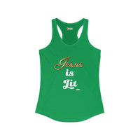 Jesus is Lit Women's Ideal Racerback Tank-KVOM KVOM Christian Clothing; Women’s Clothing; Women’s T-Shirts; Men's Clothing; Men's T-Shirts, Hoodies Sale; Ladies Tops; Ladies Dresses; Floral Tops; Floral Dresses; Flower Clothes; Activewear; Glorious; Psalms; Blessings On Blessings; Teens Clothing; Christian Book Store; Girl’s Clothing Sale; Mother’s Day Sale; Gifts For Sister; Christian Gifts; Gifts for Daughter; Spring Sale; Clearance Sale; Jesus; Christ Is King; Holy Ghost; God Got Me; Spiritual Warrior; P