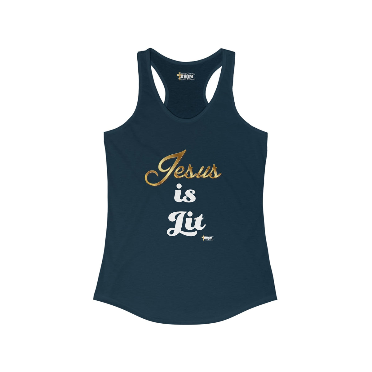 Jesus is Lit Women's Ideal Racerback Tank-KVOM KVOM Christian Clothing; Women’s Clothing; Women’s T-Shirts; Men's Clothing; Men's T-Shirts, Hoodies Sale; Ladies Tops; Ladies Dresses; Floral Tops; Floral Dresses; Flower Clothes; Activewear; Glorious; Psalms; Blessings On Blessings; Teens Clothing; Christian Book Store; Girl’s Clothing Sale; Mother’s Day Sale; Gifts For Sister; Christian Gifts; Gifts for Daughter; Spring Sale; Clearance Sale; Jesus; Christ Is King; Holy Ghost; God Got Me; Spiritual Warrior; P