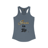 Jesus is Lit Women's Racerback Tank-KVOM KVOM Christian Clothing; Women’s Clothing; Women’s T-Shirts; Men's Clothing; Men's T-Shirts, Hoodies Sale; Ladies Tops; Ladies Dresses; Floral Tops; Floral Dresses; Flower Clothes; Activewear; Glorious; Psalms; Blessings On Blessings; Teens Clothing; Christian Book Store; Girl’s Clothing Sale; Mother’s Day Sale; Gifts For Sister; Christian Gifts; Gifts for Daughter; Spring Sale; Clearance Sale; Jesus; Christ Is King; Holy Ghost; God Got Me; Spiritual Warrior; Prophet