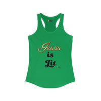 Jesus is Lit Women's Racerback Tank-KVOM KVOM Christian Clothing; Women’s Clothing; Women’s T-Shirts; Men's Clothing; Men's T-Shirts, Hoodies Sale; Ladies Tops; Ladies Dresses; Floral Tops; Floral Dresses; Flower Clothes; Activewear; Glorious; Psalms; Blessings On Blessings; Teens Clothing; Christian Book Store; Girl’s Clothing Sale; Mother’s Day Sale; Gifts For Sister; Christian Gifts; Gifts for Daughter; Spring Sale; Clearance Sale; Jesus; Christ Is King; Holy Ghost; God Got Me; Spiritual Warrior; Prophet