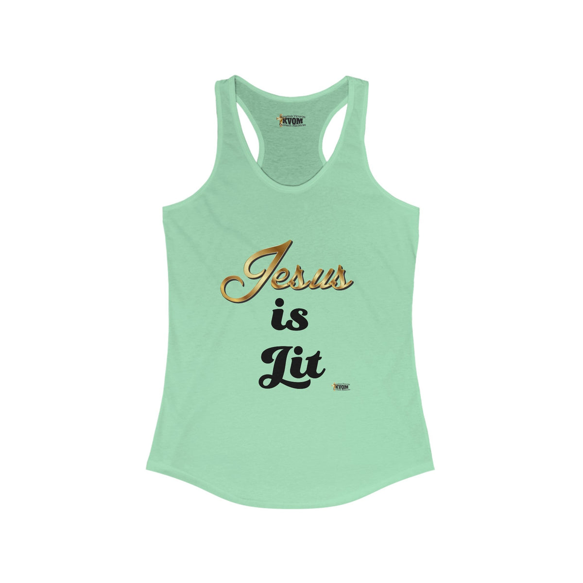 Jesus is Lit Women's Racerback Tank-KVOM KVOM Christian Clothing; Women’s Clothing; Women’s T-Shirts; Men's Clothing; Men's T-Shirts, Hoodies Sale; Ladies Tops; Ladies Dresses; Floral Tops; Floral Dresses; Flower Clothes; Activewear; Glorious; Psalms; Blessings On Blessings; Teens Clothing; Christian Book Store; Girl’s Clothing Sale; Mother’s Day Sale; Gifts For Sister; Christian Gifts; Gifts for Daughter; Spring Sale; Clearance Sale; Jesus; Christ Is King; Holy Ghost; God Got Me; Spiritual Warrior; Prophet