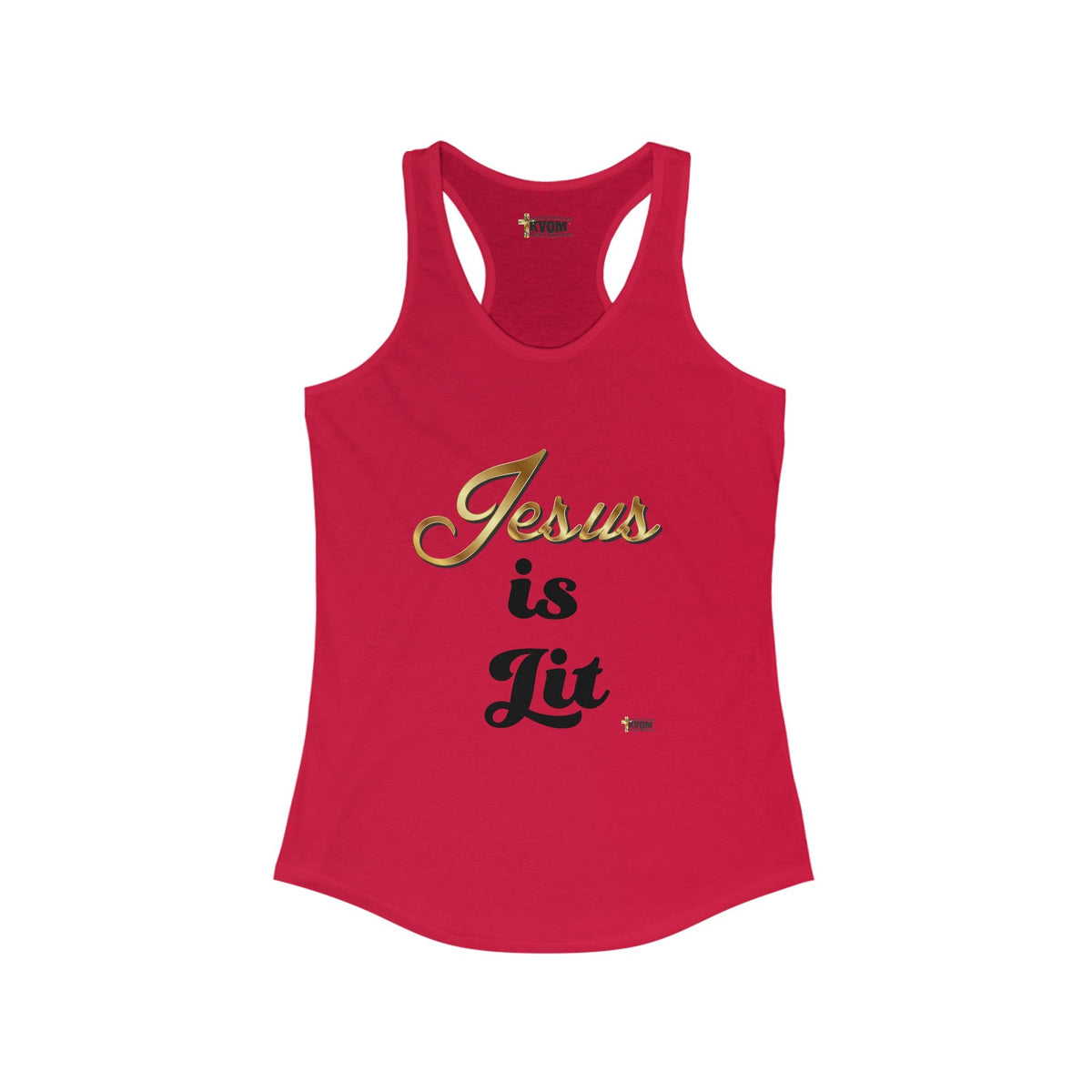 Jesus is Lit Women's Racerback Tank-KVOM KVOM Christian Clothing; Women’s Clothing; Women’s T-Shirts; Men's Clothing; Men's T-Shirts, Hoodies Sale; Ladies Tops; Ladies Dresses; Floral Tops; Floral Dresses; Flower Clothes; Activewear; Glorious; Psalms; Blessings On Blessings; Teens Clothing; Christian Book Store; Girl’s Clothing Sale; Mother’s Day Sale; Gifts For Sister; Christian Gifts; Gifts for Daughter; Spring Sale; Clearance Sale; Jesus; Christ Is King; Holy Ghost; God Got Me; Spiritual Warrior; Prophet